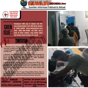KPK Jemput Paksa AGK di RSUD Chasan Boesoirie Ternate, Aliansi Mahasiswa Peduli HAM Maluku Utara Jakarta, Kecam.