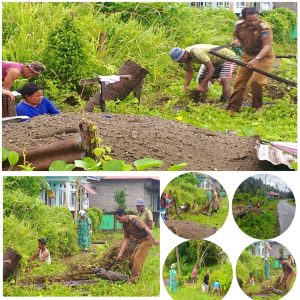 Pemdes dan Warga Nurjihat Gelar Aksi Bersih Kampung Pascabanjir