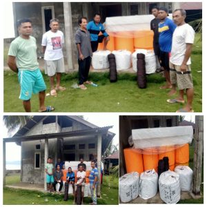 Pemdes Sukadamai Salurkan 4 Rompong Ikan untuk Dukung Ketahanan Pangan